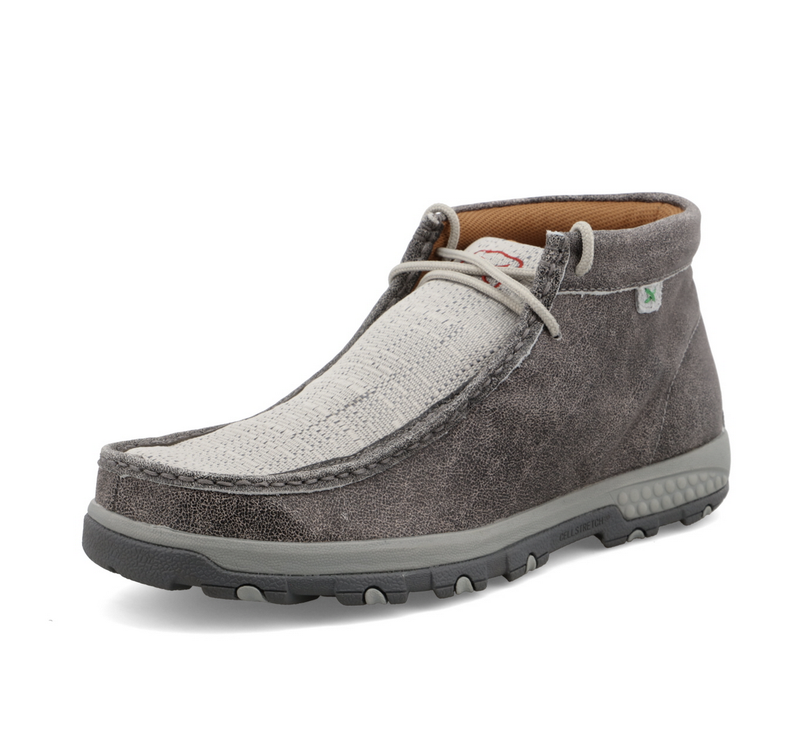 Twisted X Men's Grey Cellstretch Moccasin C3 Size 8.5M.