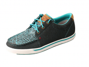 Twisted X Ladies Charcoal Turquoise Kicks.