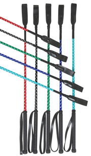 AHE 30'' Striped Assorted Colors Riding Crop.