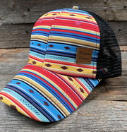 Rodeo Drive Aztec Ponytail Trucker Cap.