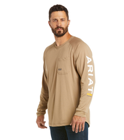 Ariat Men's Heatfighter Khaki Long Sleeve Shirt 2XL.