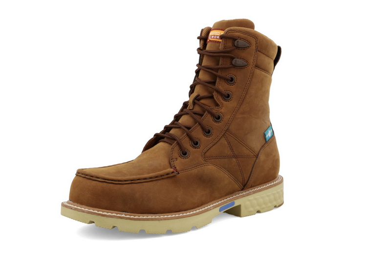 Twisted X Lace-Up Wedge Work Boot.