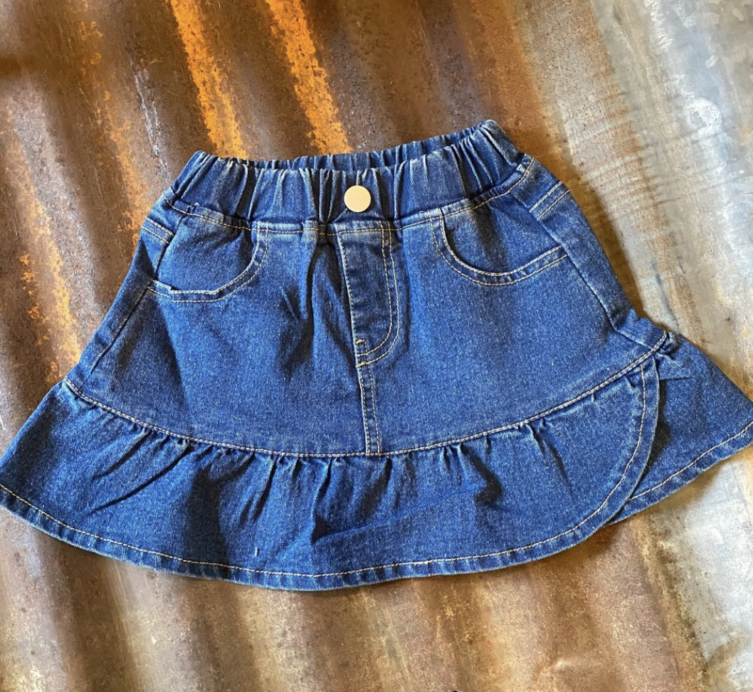Shea Baby Girl's Denim Skirt.