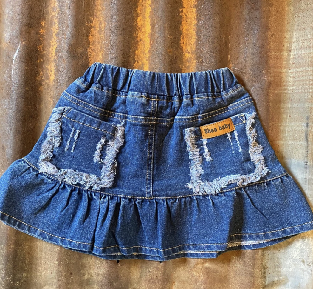 Shea Baby Girl's Denim Skirt.