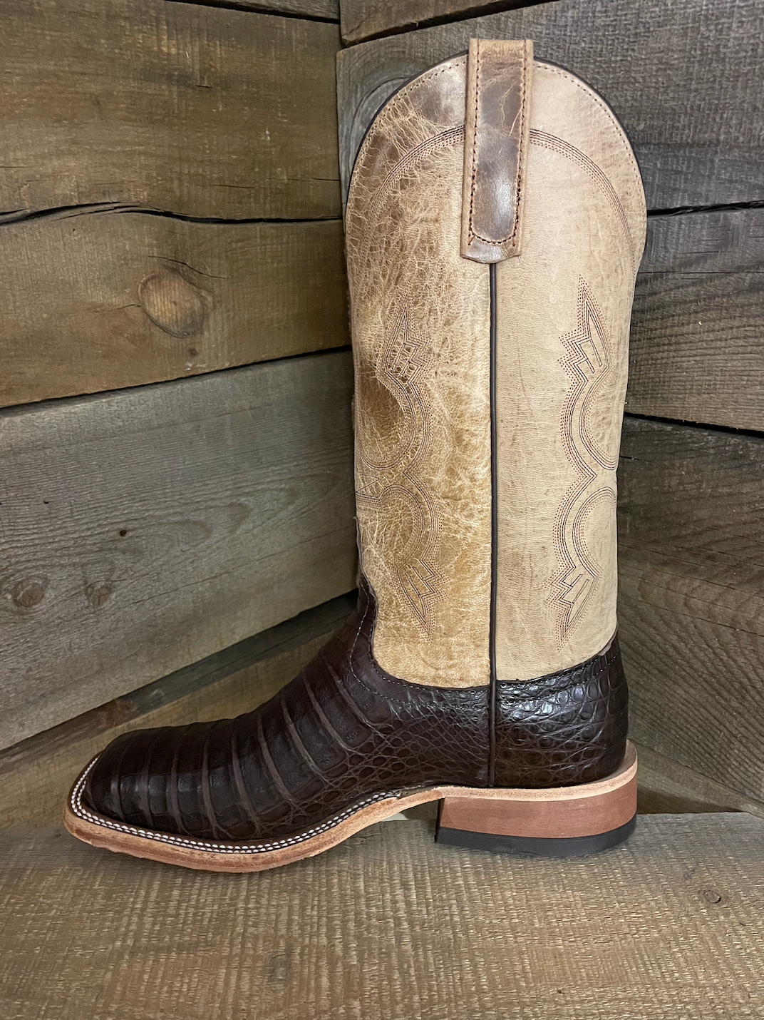Anderson Bean Men's Chocolate Caiman Boots 333913 | Corral Western