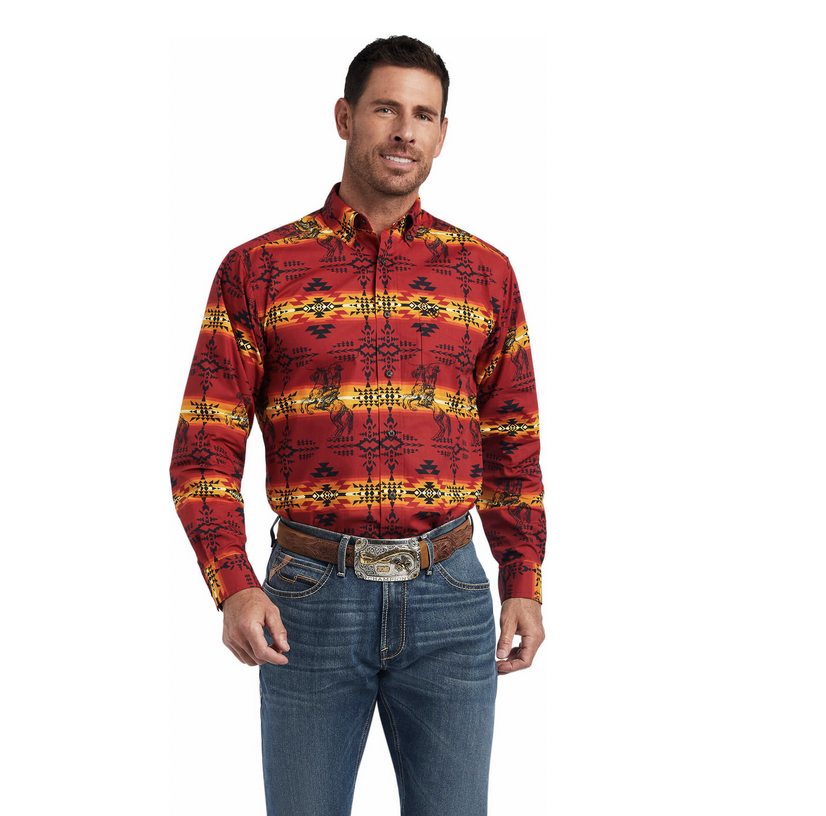Ariat Men's Nathaniel Long Sleeve Shirt Size XL.