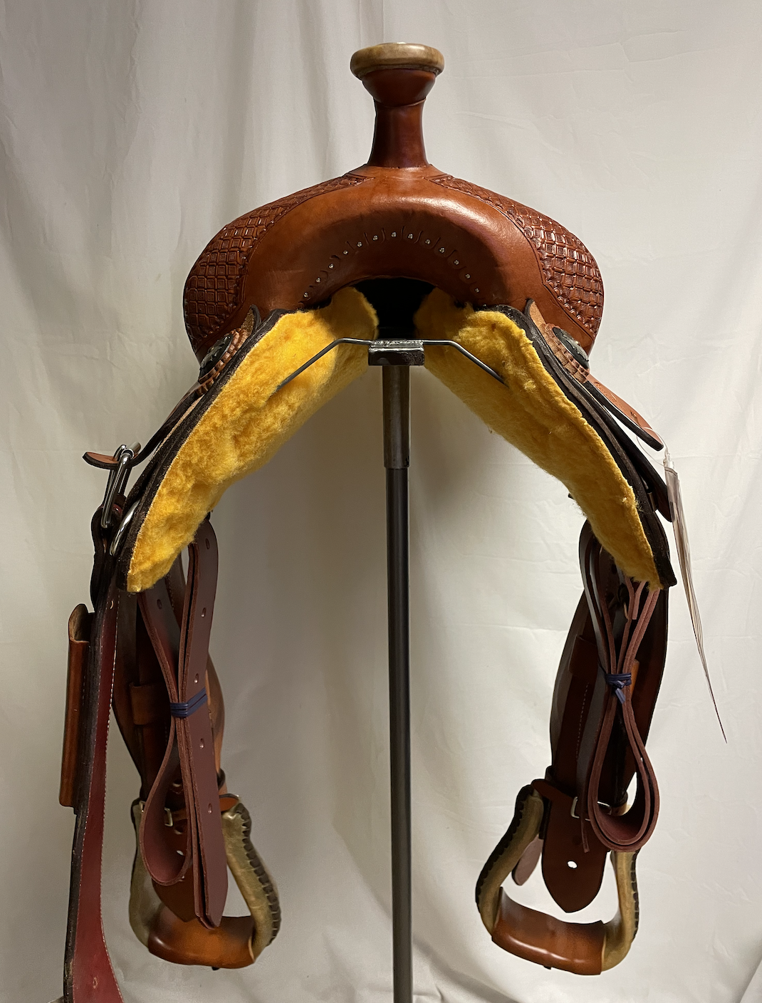 Billy Cook 14" Waffle Tooled All Around Saddle.