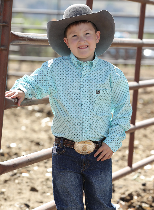 Cinch Boy's Light Blue Long Sleeve Shirt C3 Size 2XL.
