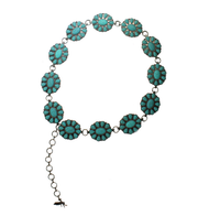 Angel Ranch Women's Turquoise Concho Western Belt.