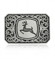Montana Silversmiths John Deere Filigree Attitude Buckle.