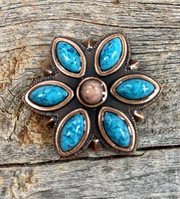 Rodeo Drive 1" Copper Flower Concho.