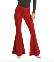 Rock & Roll Cowgirl Red Corduroy Bell Bottoms.