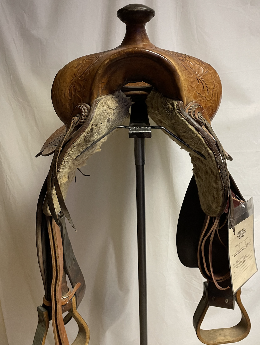 Used No Brand 15" Tooled Saddle.