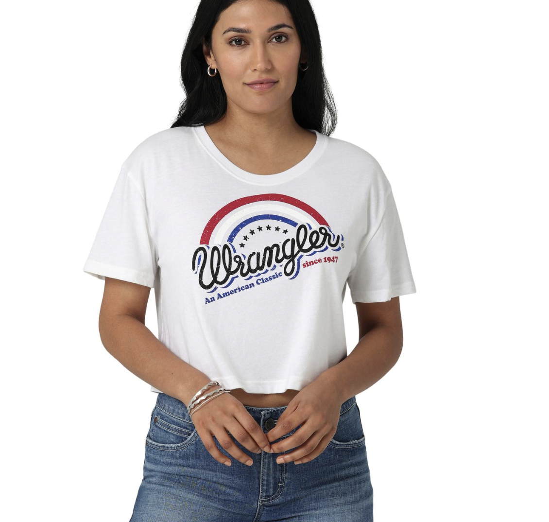 Wrangler Women's White Crop Top.