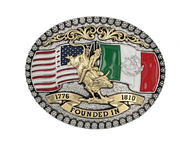 Montana Silversmiths Independence Founded Attitude Buckle.