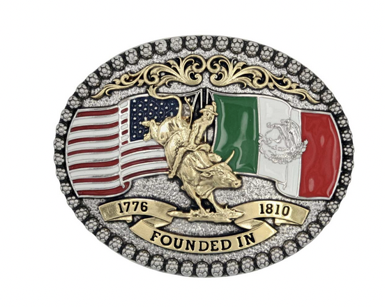 Montana Silversmiths Independence Founded Attitude Buckle.