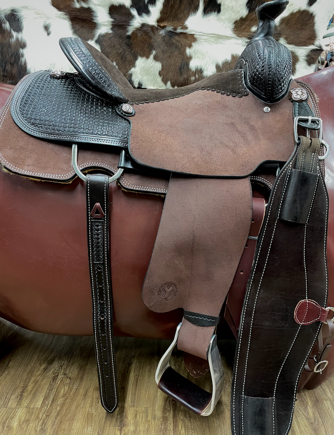 Circle Y Mesquite Team Roper Saddle - Thumbnail 5