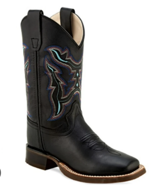 Old West Youth's Black Western Boot.