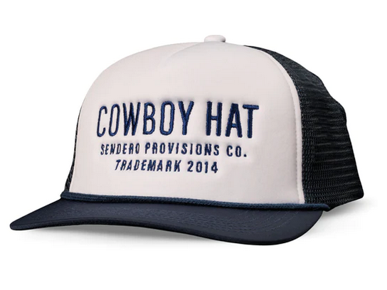 Sendero Cowboy Hat Navy White Cap.