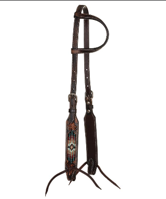 Diamond Beaded Inlay Slip Ear Headstall.