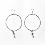 Large Silver Hoop Earrings.