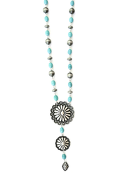 West & Co Turquoise Colored Concho Necklace.