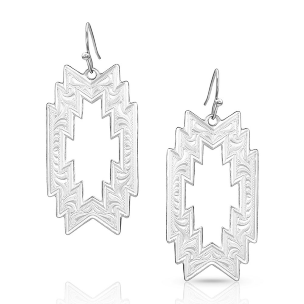 Montana Silversmiths Thunderstorm Geometric Earrings.