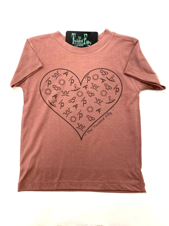 The Twisted Filly Toddler's Branded Heart Tee.