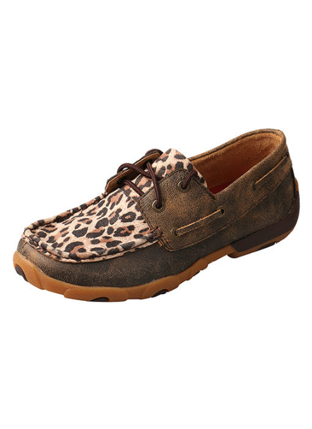 Twisted X Ladies Leopard Boat Shoe C3.