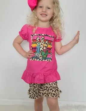 Clover Cottage Leopard Cactus Girls Set.