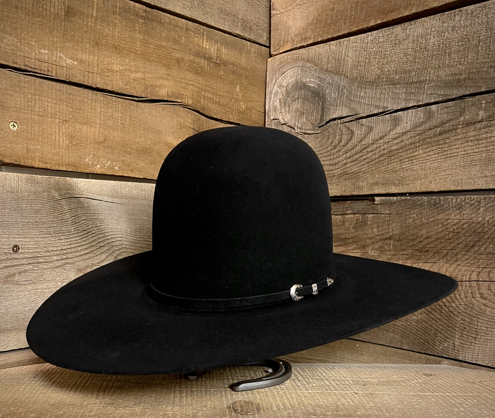 Rodeo King 10X Black 4 1/2" Felt Hat.