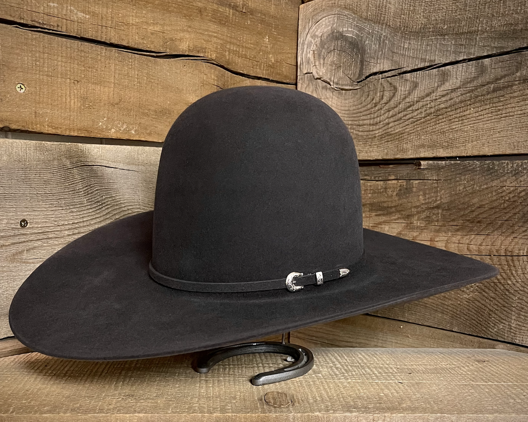 Rodeo King 10X Charcoal 4 1/2" Felt Hat.