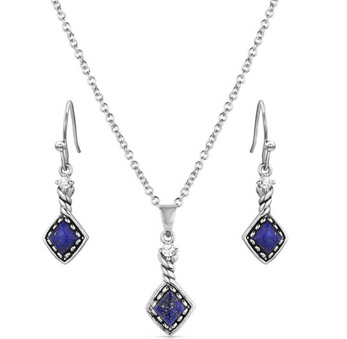 Montana Silversmiths Deep Blue Jewelry Set.