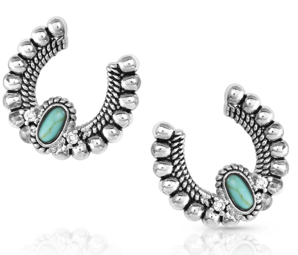 Montana Silversmiths Lucky Roads Earrings.