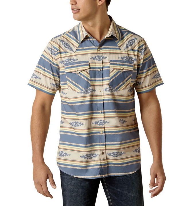 Ariat Men's Hebastian Retro Short Sleeve Shirt Size Large.