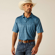 Ariat Men's Brilliant Blue Polo.