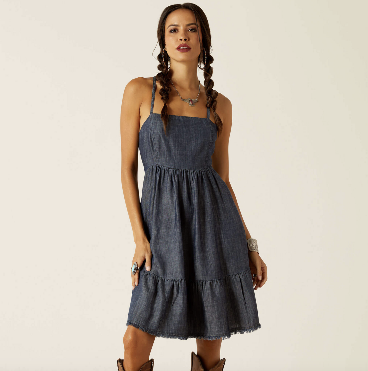 Ariat Women's Calico Indigo Rinse Dress.