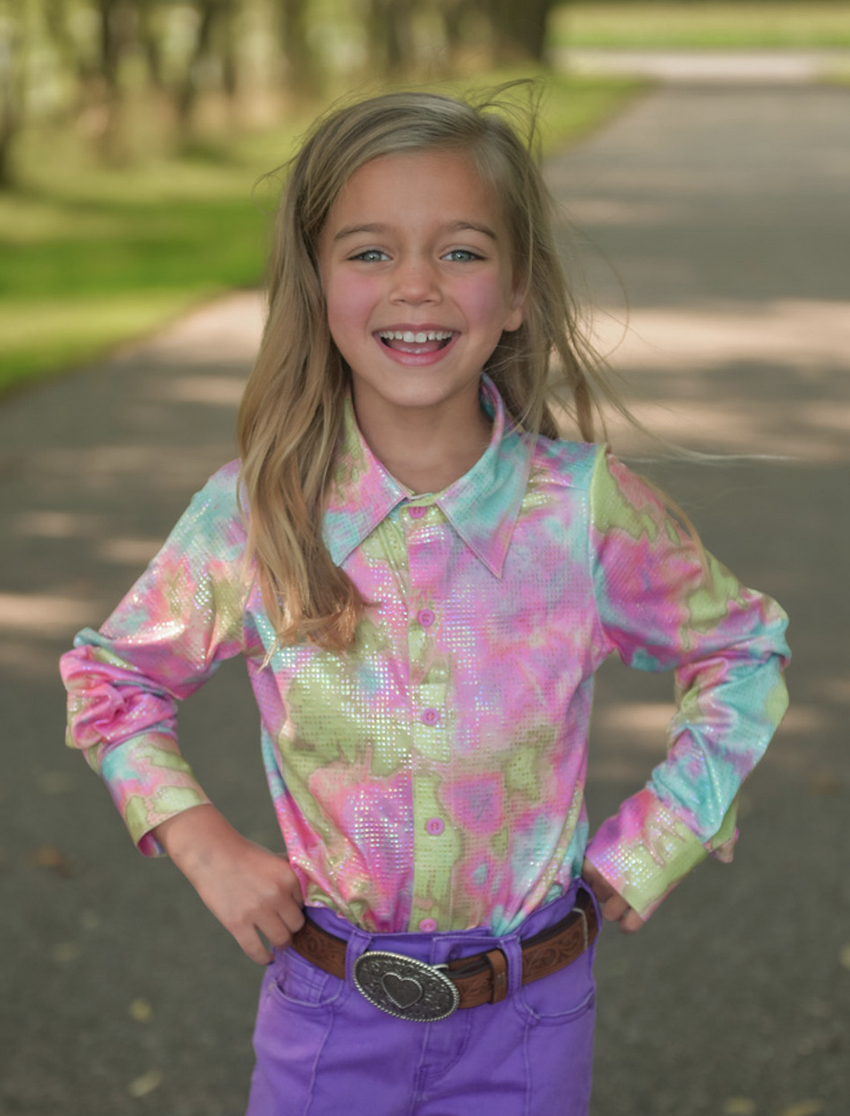 Cowgirl Tuff Girl's Pullover Button Up.