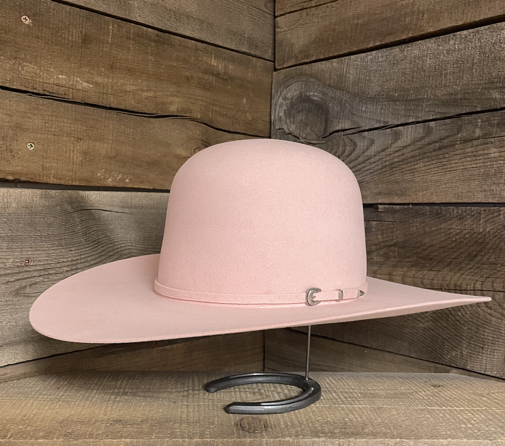Rodeo King 7X Powder Pink 4 1/4" Felt Hat.