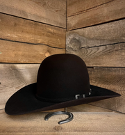 American 10X Black Cherry 4 1/4" Open Felt Hat.
