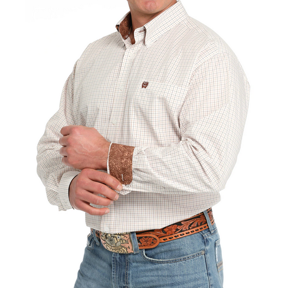 Cinch Men's Plaid Button Down Shirt.