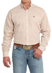 Cinch Men's Geometric Print Button Down Shirt.