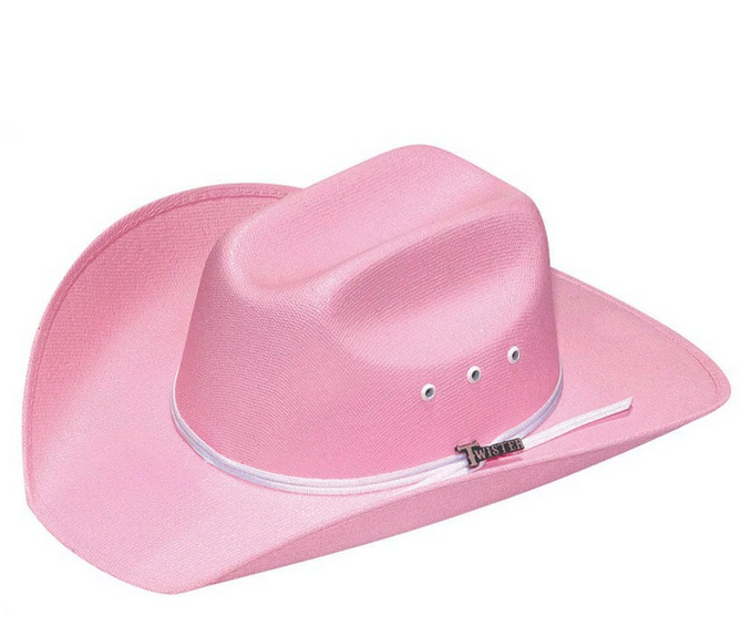 Youth's Pink Straw Hat.