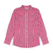 Wrangler Pink LS Striped Snap 2385414.
