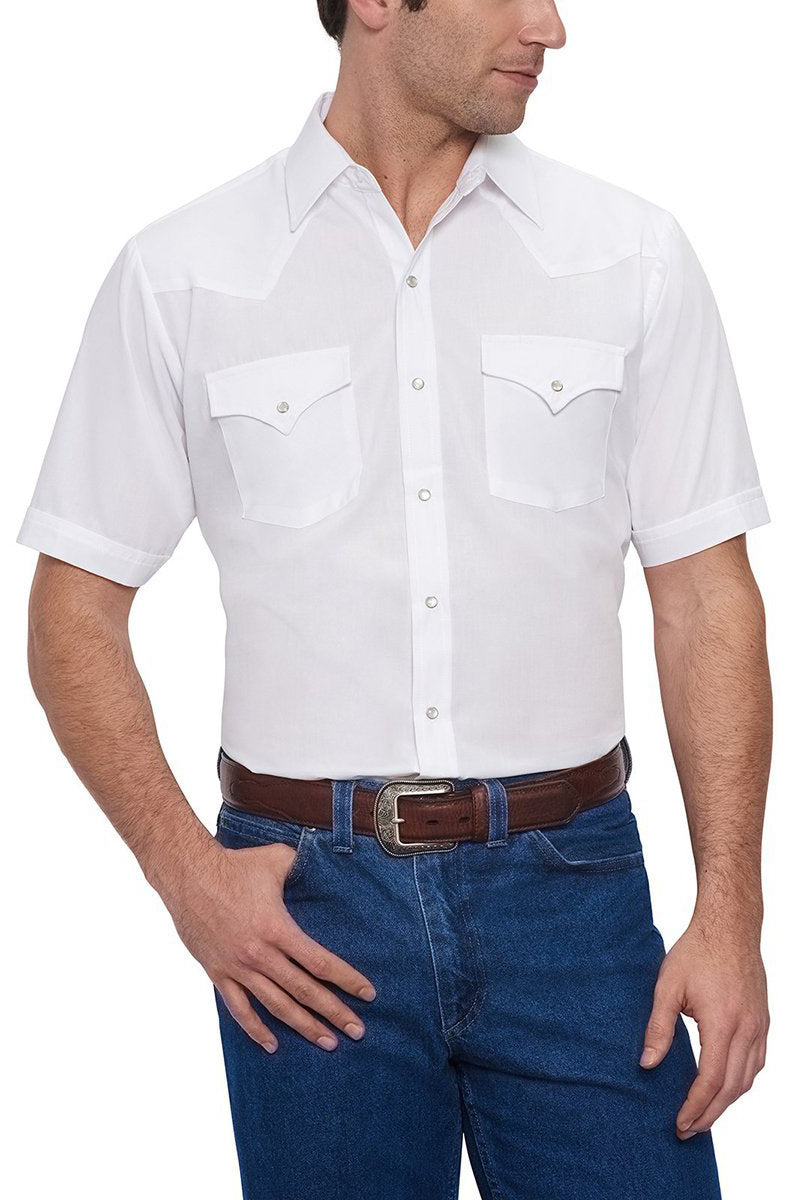 Ely Cattleman Men's Short Sleeve Pearl Snap Shirt 15201605