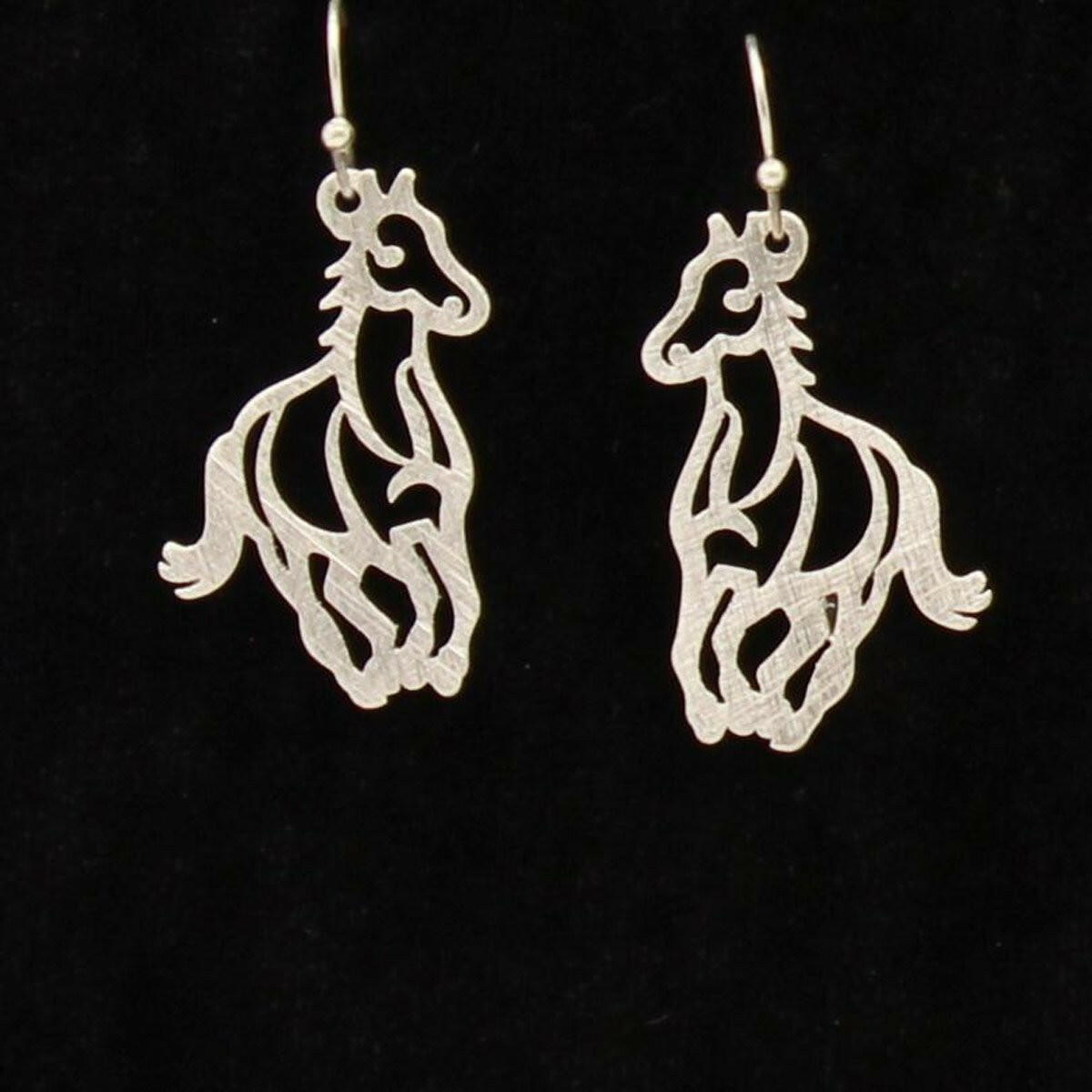 Silver Strike Running Horse Earrings.