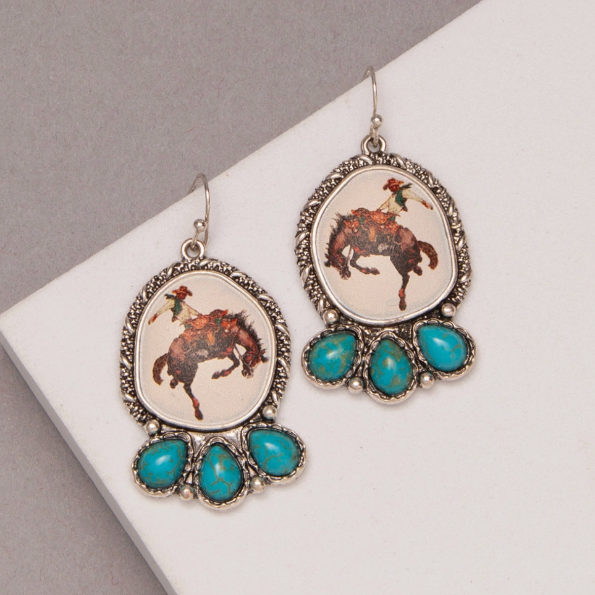 SP Sophia Collection Bronc Rider Earrings E20156SBMT