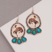 SP Sophia Collection Bronc Rider Earrings E20156SBMT