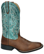 Smoky Mountain Men's Houston Brown and Turquoise Boot 4500