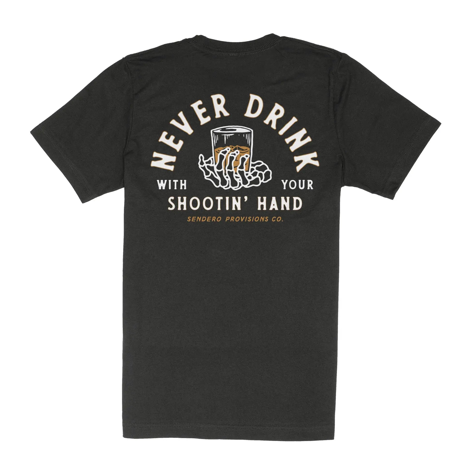 Sendero Shootin Hand Black Graphic Tee C3 Size XL.